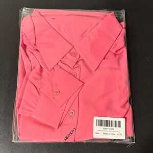 Amazon Women's Pink Button Down Shirt